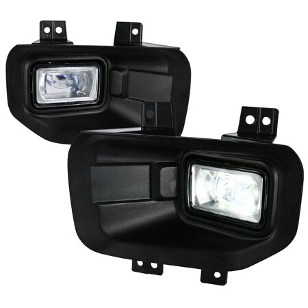 Spec-D Tuning 15-16 Ford F150 Clear Fog Lights Without Wiring Kit, LF-F15015CLED-DL LF-F15015CLED-DL